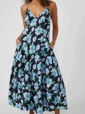 Free People Finer Things Midi Dress M